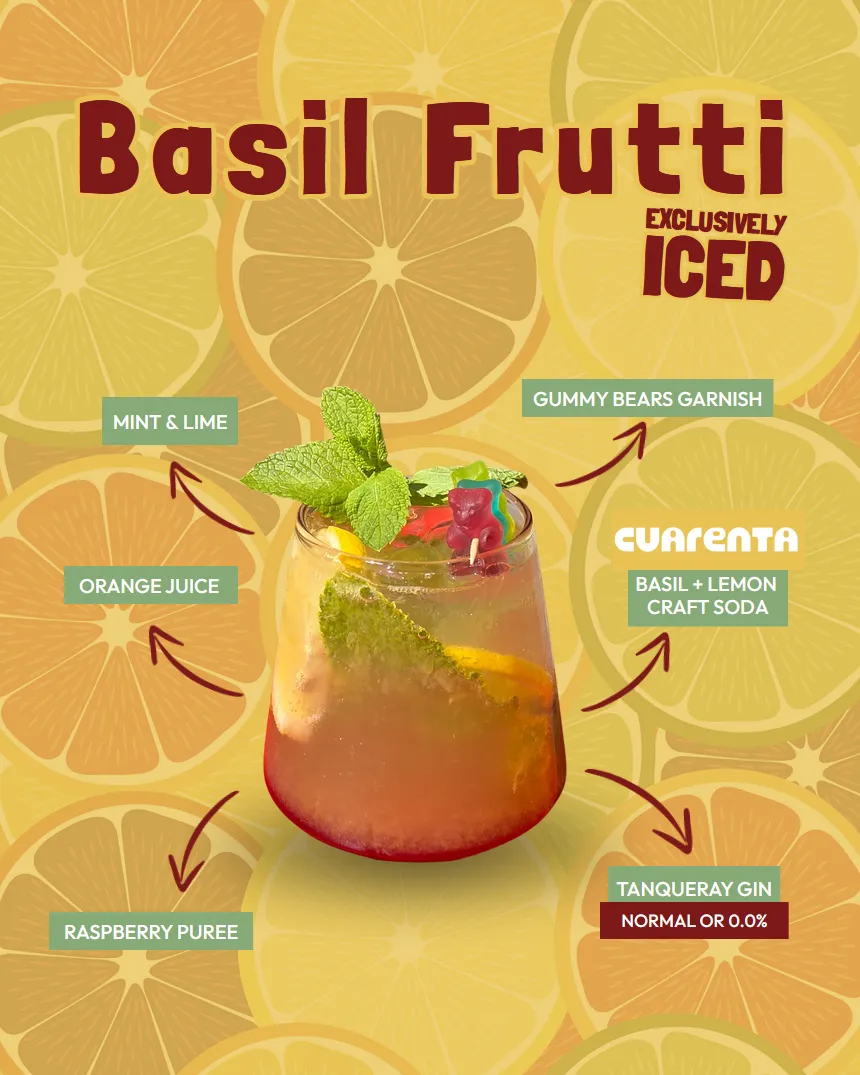 Basil Frutti — drink of the month at The Unusual Brussels