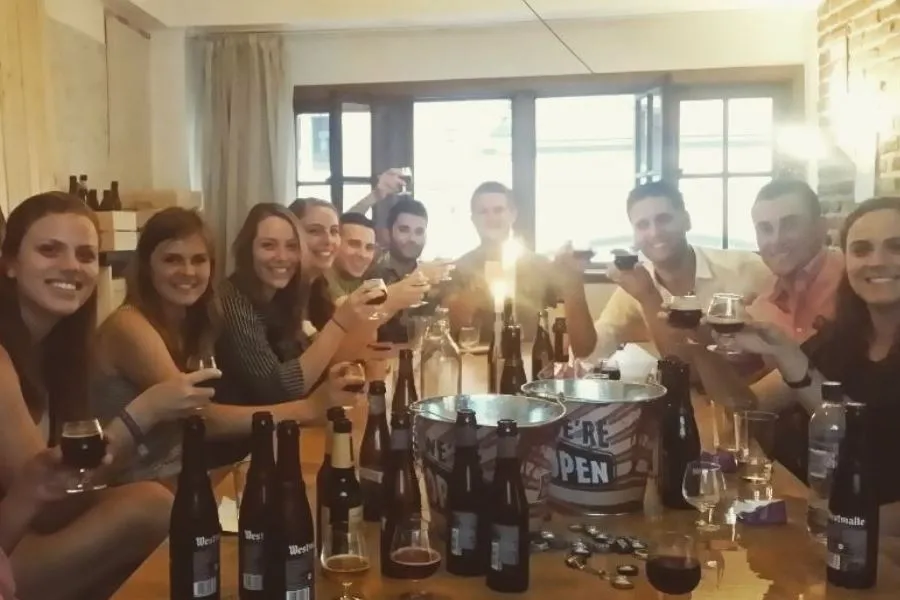 Selection of Belgian beers in Brussels