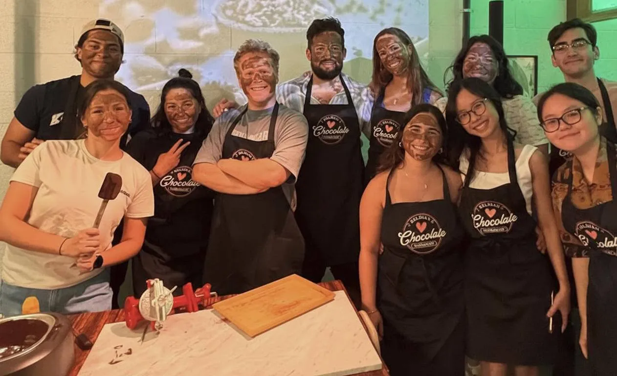 Group photo from the chocolate workshop