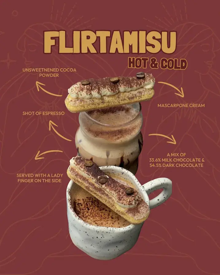 Flirtamisu — hot chocolate of the month at The Unusual Brussels