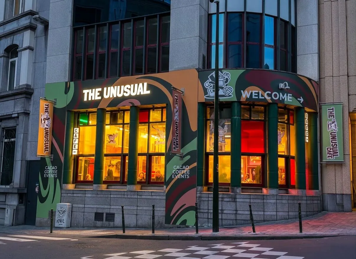 The Unusual Brussels venue at night